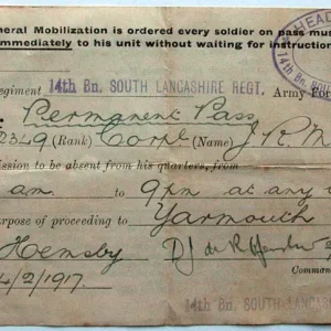 Army Pass WWI