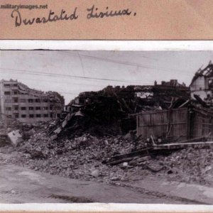 Devastation at Lisieux WW2
