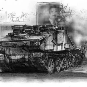 Combat Engineering Tractor, Operation 'Telic', by Oliver Cook