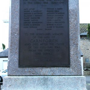 Carnforth War Memorial, Lancashire