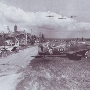 Spitfires on German Airfield