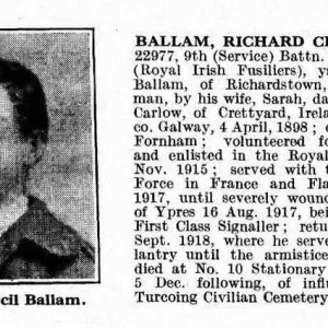 BALLAM Richard Cecil