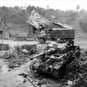 German Panzer destroyed WW2