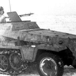 Sd.Kfz.250/2 during the winter of 1942, Russia