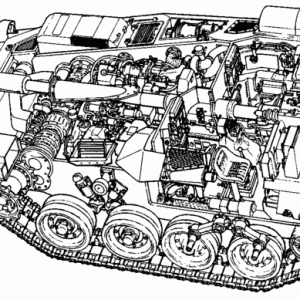 STRV 103 tank cutaway