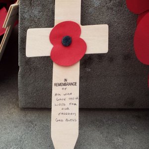 Poppy Cross Memorial, Bucknall War Memorial, Staffordshire.