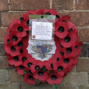 Stratford on Avon King Edwards School, poppy wreath WW1