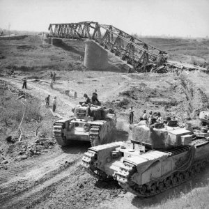Churchill tanks -  21st Army Tank Brigade Italy WW2