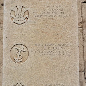 Andrew Arthur EVANS.  James Patrick TOBIN.  Edward Thomas PRATT