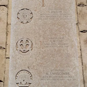 George FALLOW.  Frederick ROUSE.  Robert John MARCOMBE.