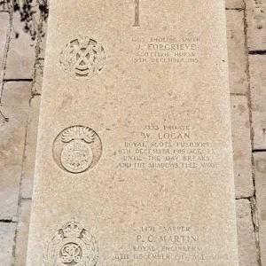 James FORGRIEVE.  William LOGAN.  Percy Charles MARTIN.