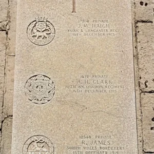 John William HAIGH.  Arthur Henry CLARK.  Rowland JAMES.