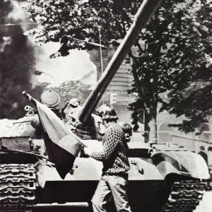 T55 Tank in Czechoslovakia