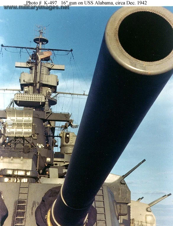 16 inch gun of the USS Alabama
