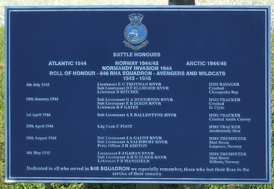 846 Naval Air Squadron Memorial