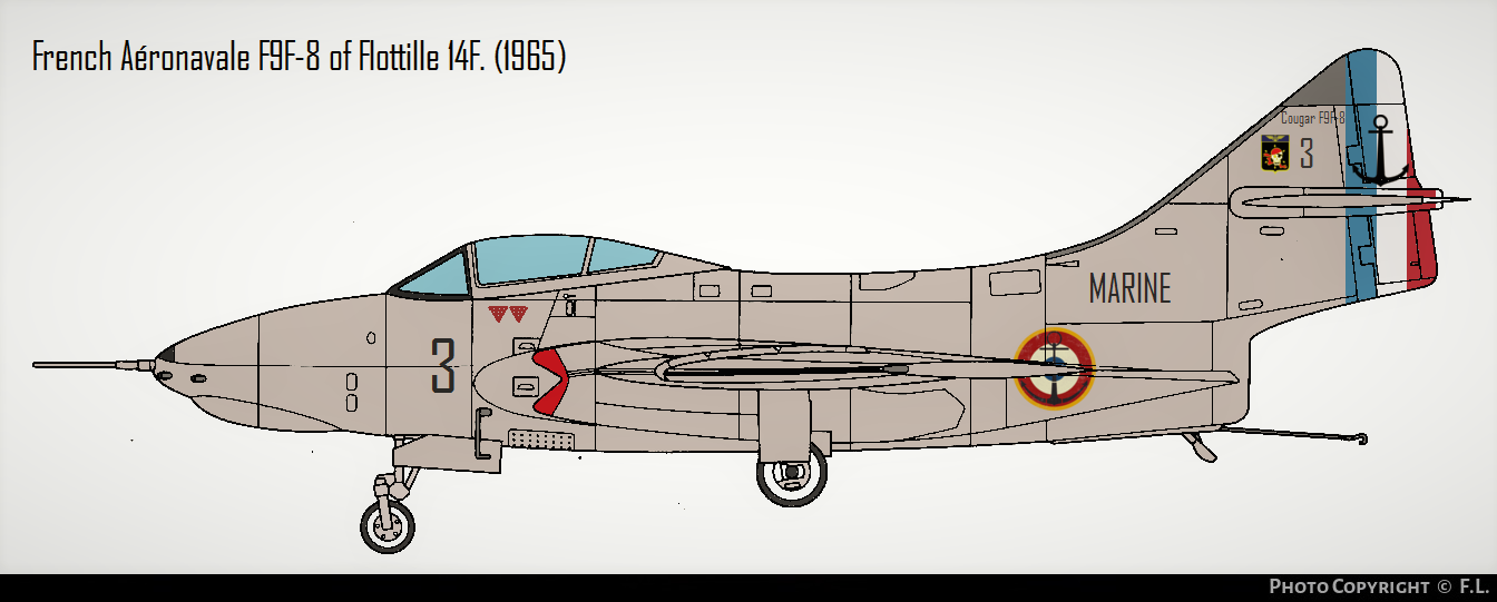 Aéronavale F9F-8 (F-9J) of 14F (1965) (Fictional profile)