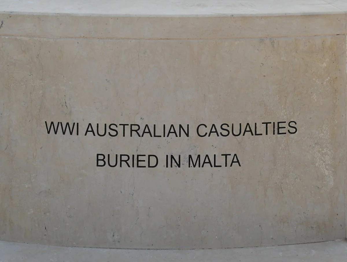 Anzac Memorial at the Argotti Botanical Gardens in Floriana