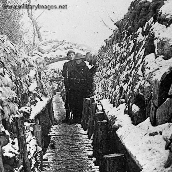 Belgian troops in thier trench