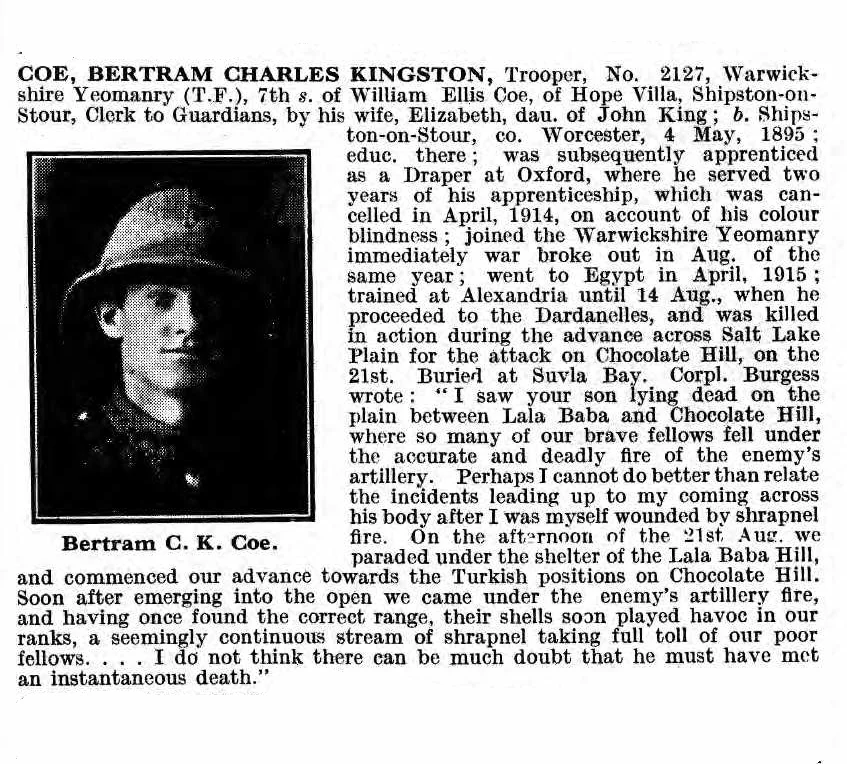 Bertram Charles Kingston COE