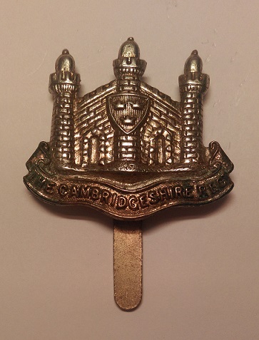 British Cambridgeshire Regiment Cap Badge