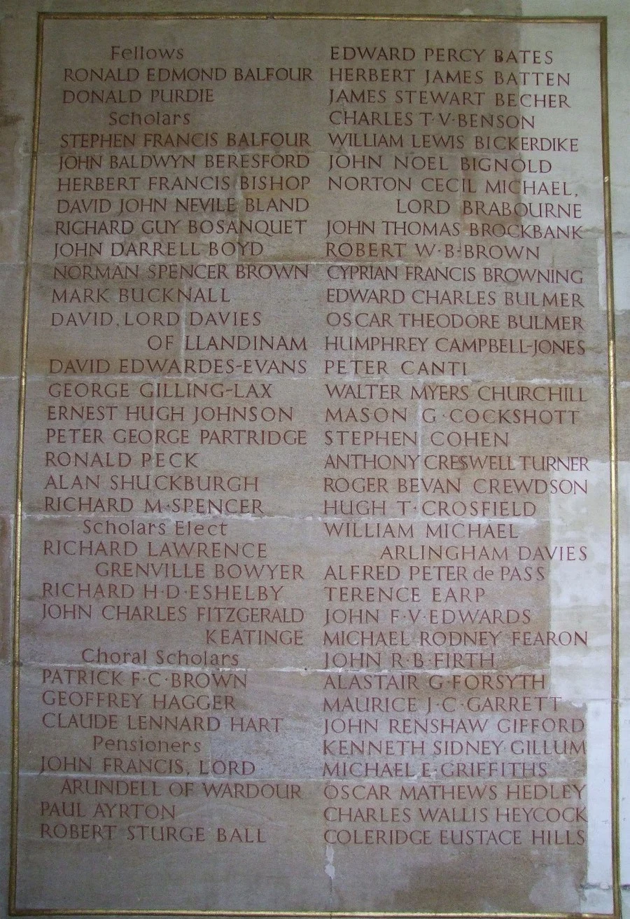 Cambridge, King's College Chapel WW2