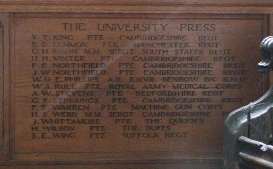 Cambridge, St Botolophs War Memorial