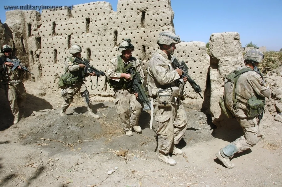 Canadian soldiers from Charles Company