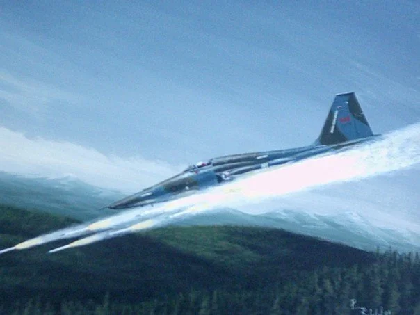 CF-5 -433 Porcupine Squadron firing CRV-7 rockets 1980s