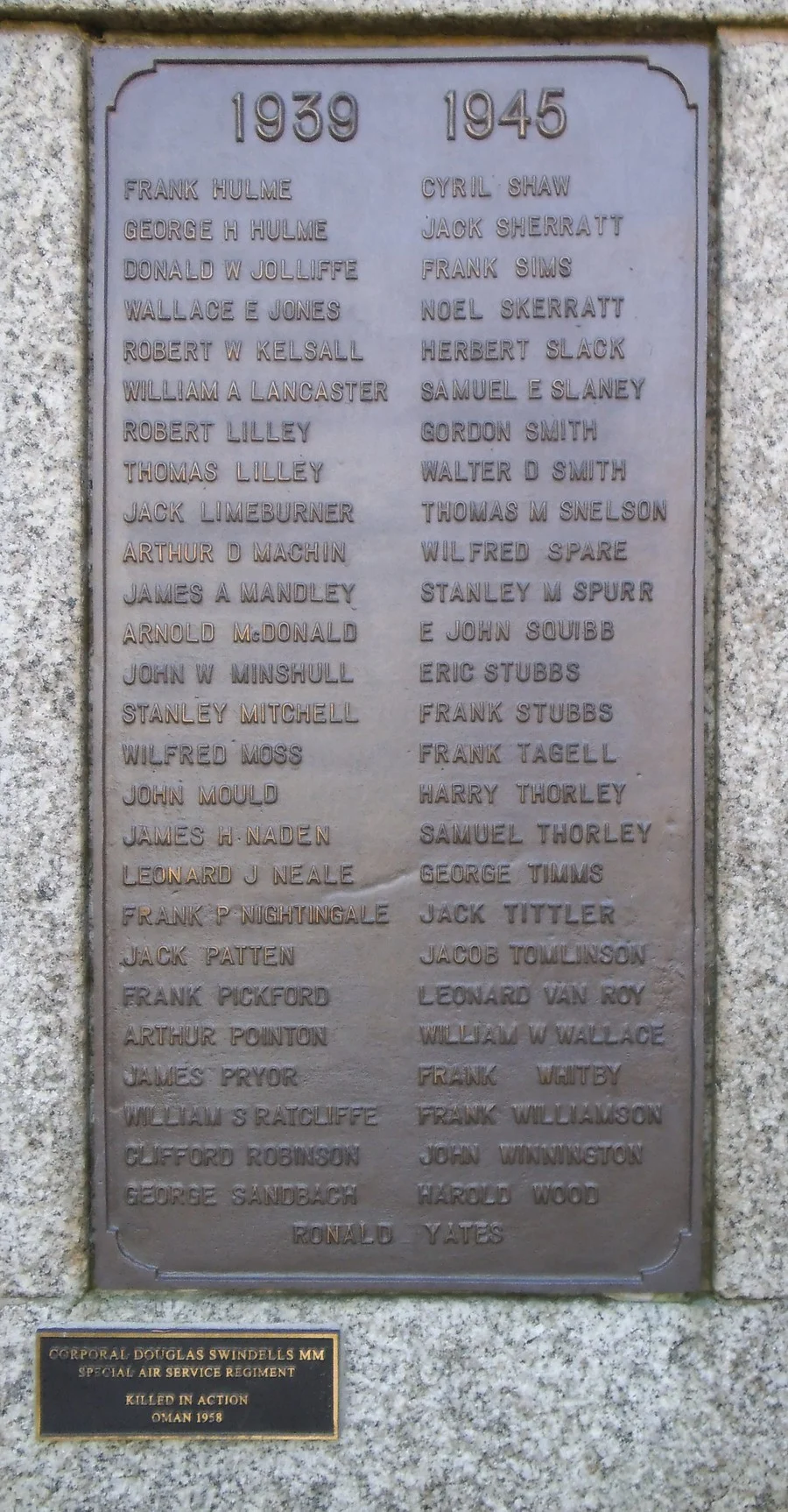 CONGLETON CENOTAPH, CHESHIRE