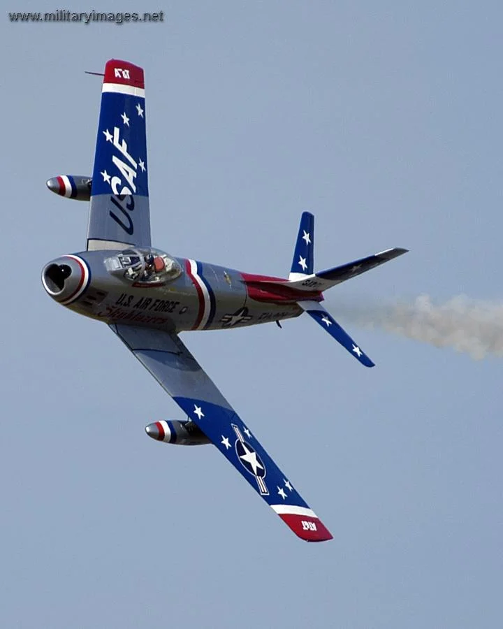 Dale Snodgrass in his Korean War-era F-86 Sabre