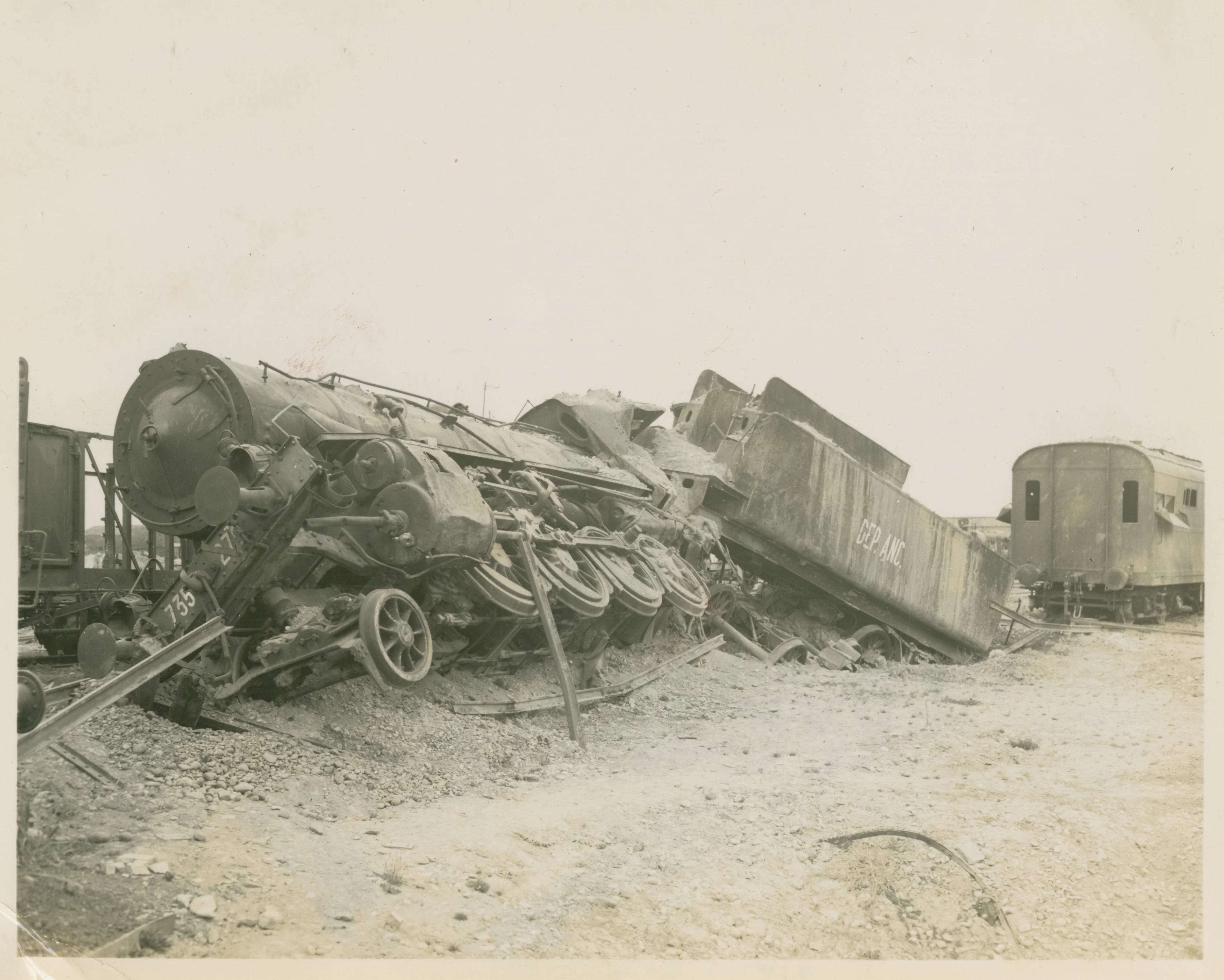 Destroyed trains