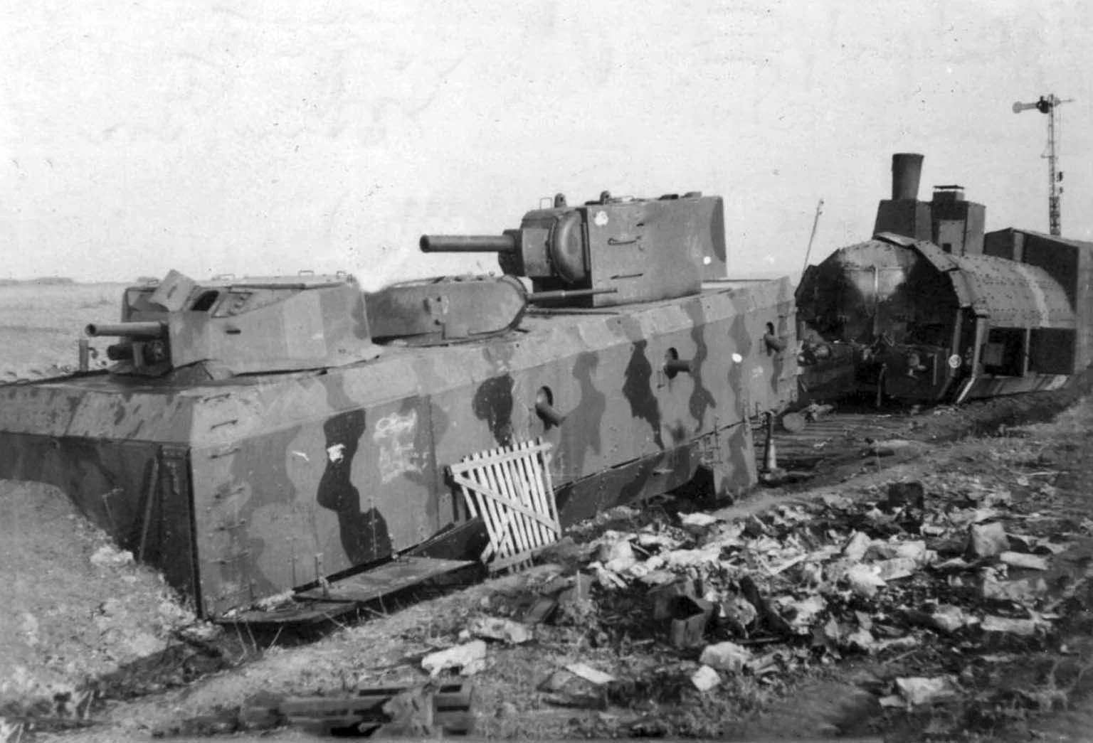 Destroyed trains