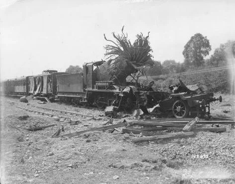 Destroyed trains