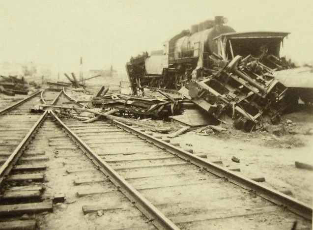 Destroyed trains