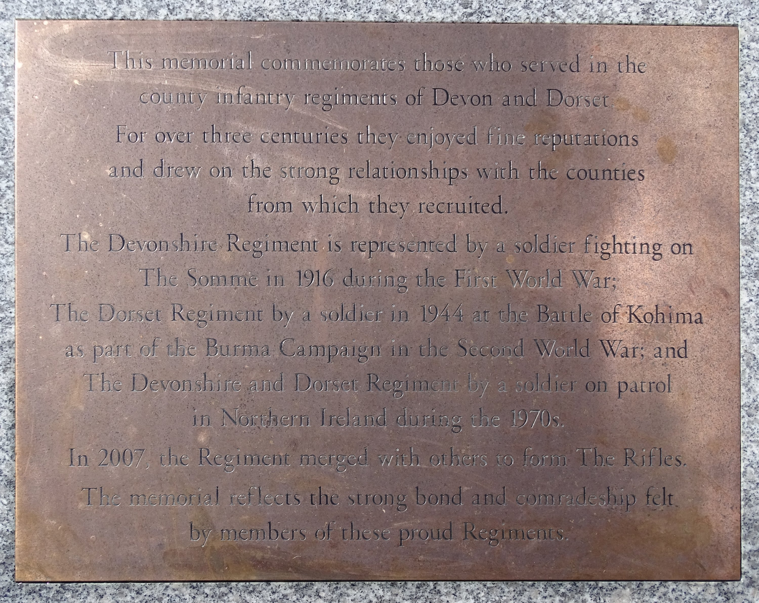 Devon & Dorset Memorial