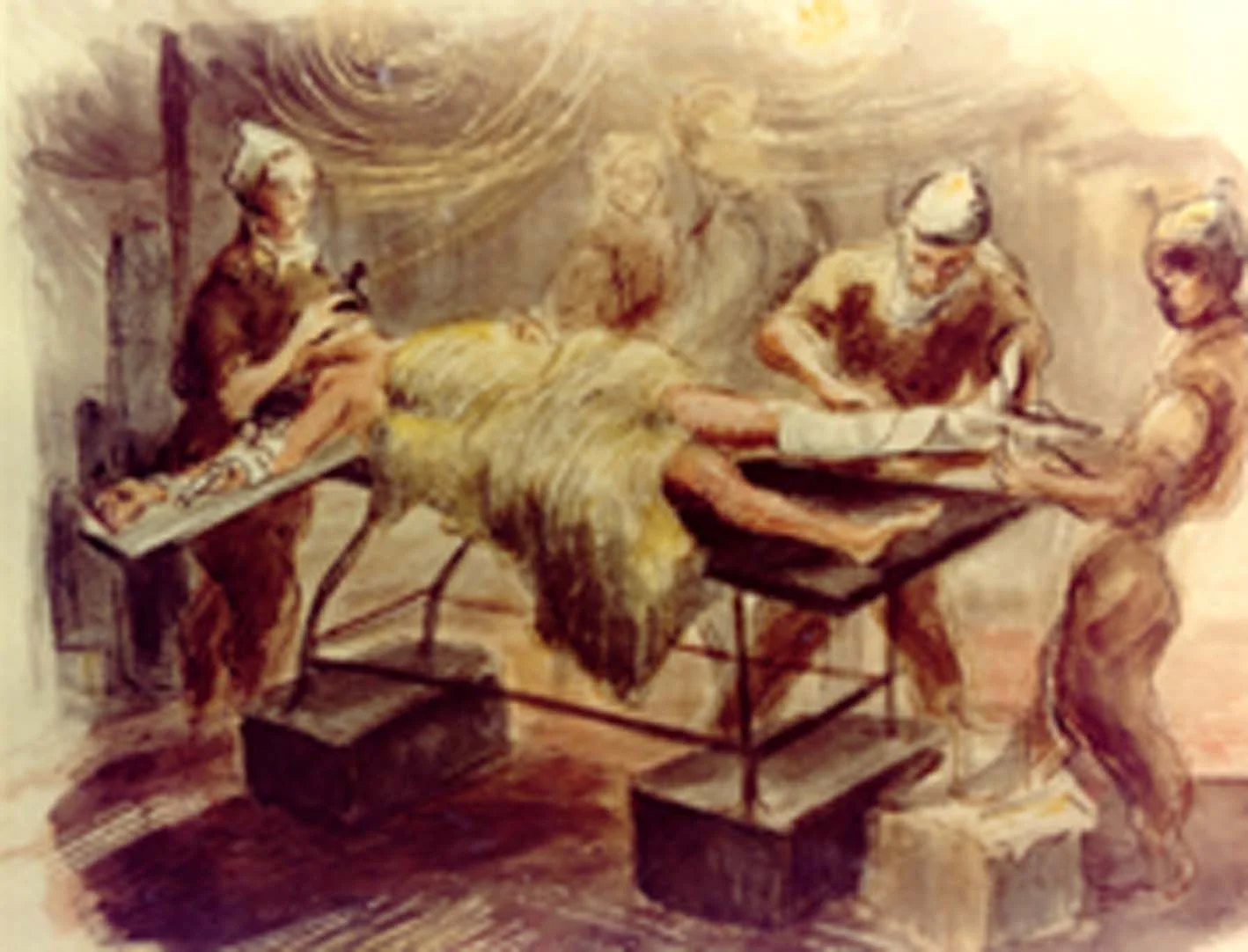 Doctors And Nurses At Work #4, Korean War, By John Groth