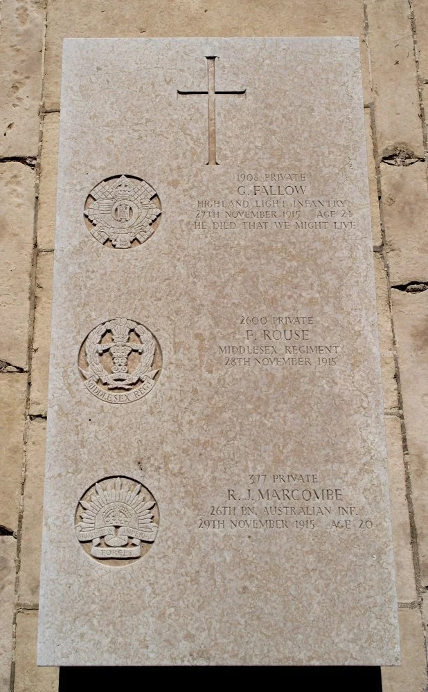 George FALLOW.  Frederick ROUSE.  Robert John MARCOMBE.