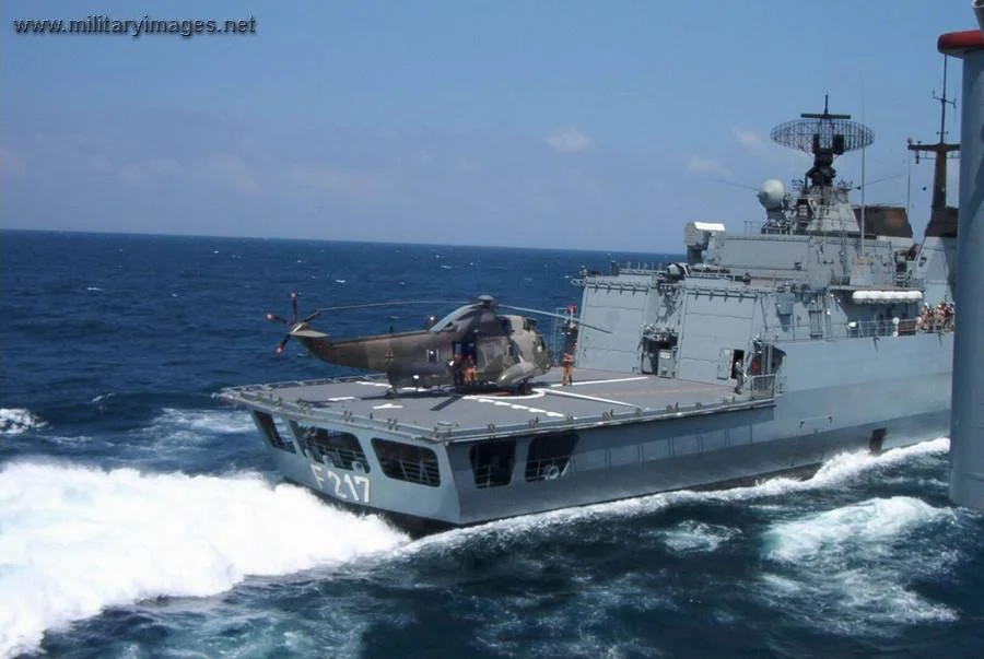 German Navy - frigate Bayern and Sea King
