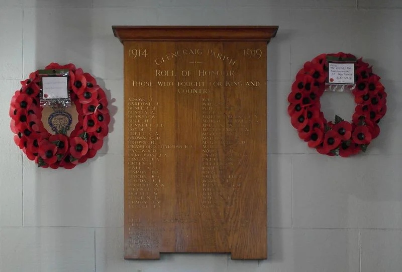 Glencraig Holy Trinity County Down Roll of Honour WW1