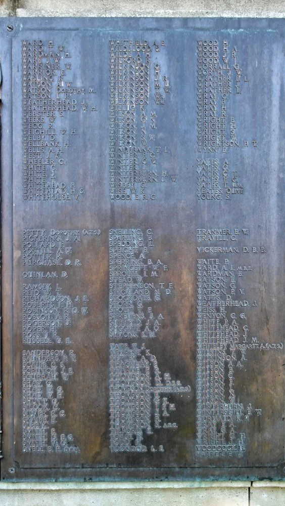 Harrogate Cenotaph, Fallen