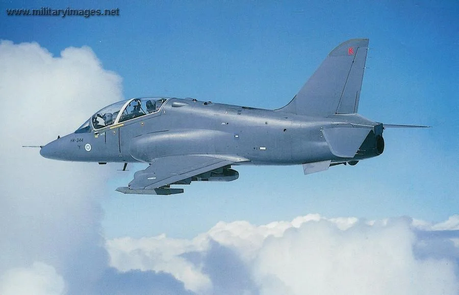 Hawk with R-60 launcher rail and Vinten's camera pod