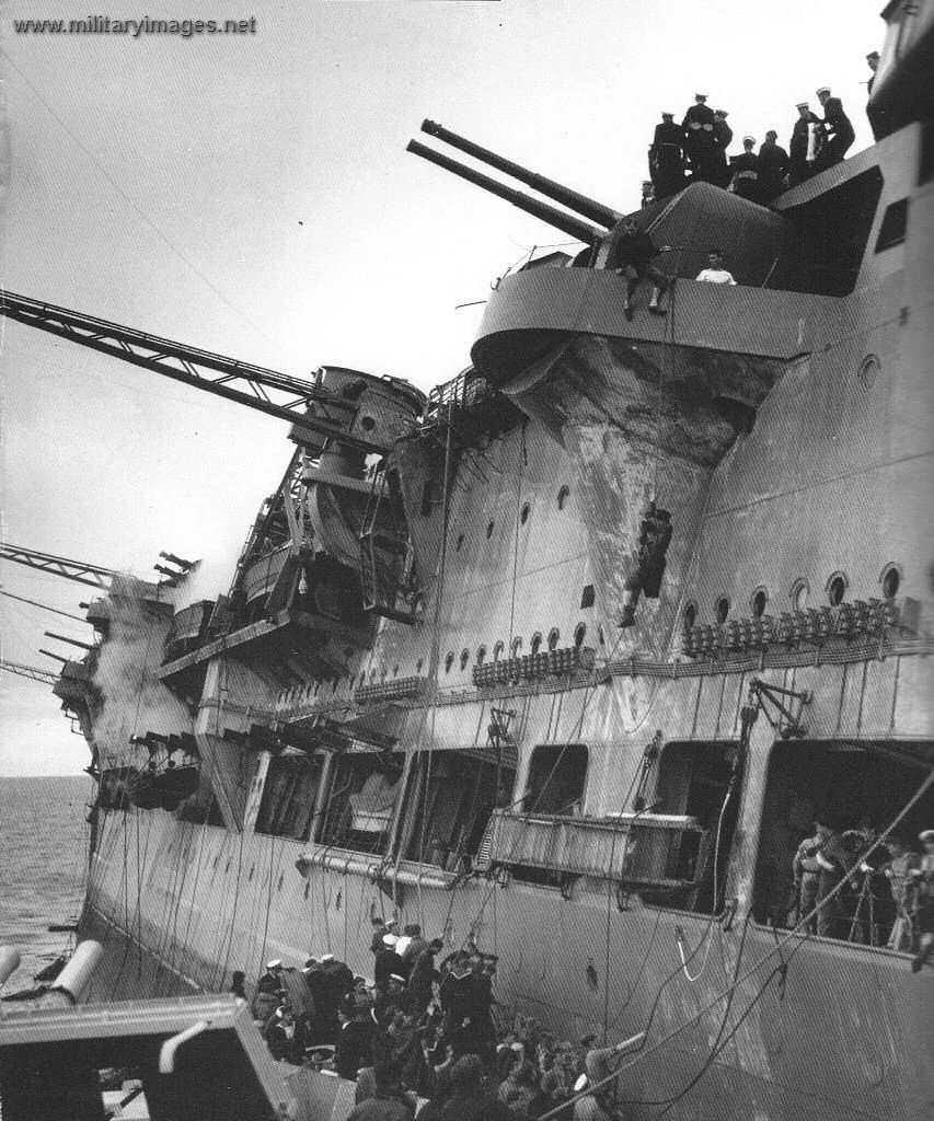 HMS Ark Royal listing while sinking