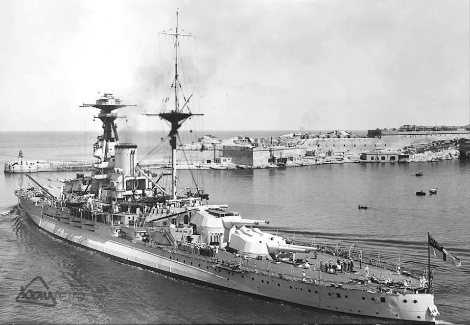 HMS Royal Oak Leave Grand Harbour 1939.