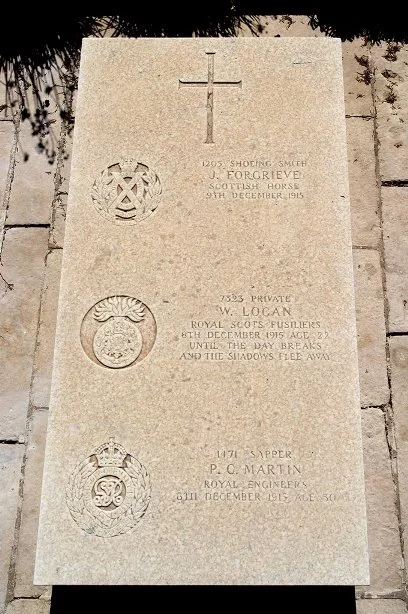 James FORGRIEVE.  William LOGAN.  Percy Charles MARTIN.
