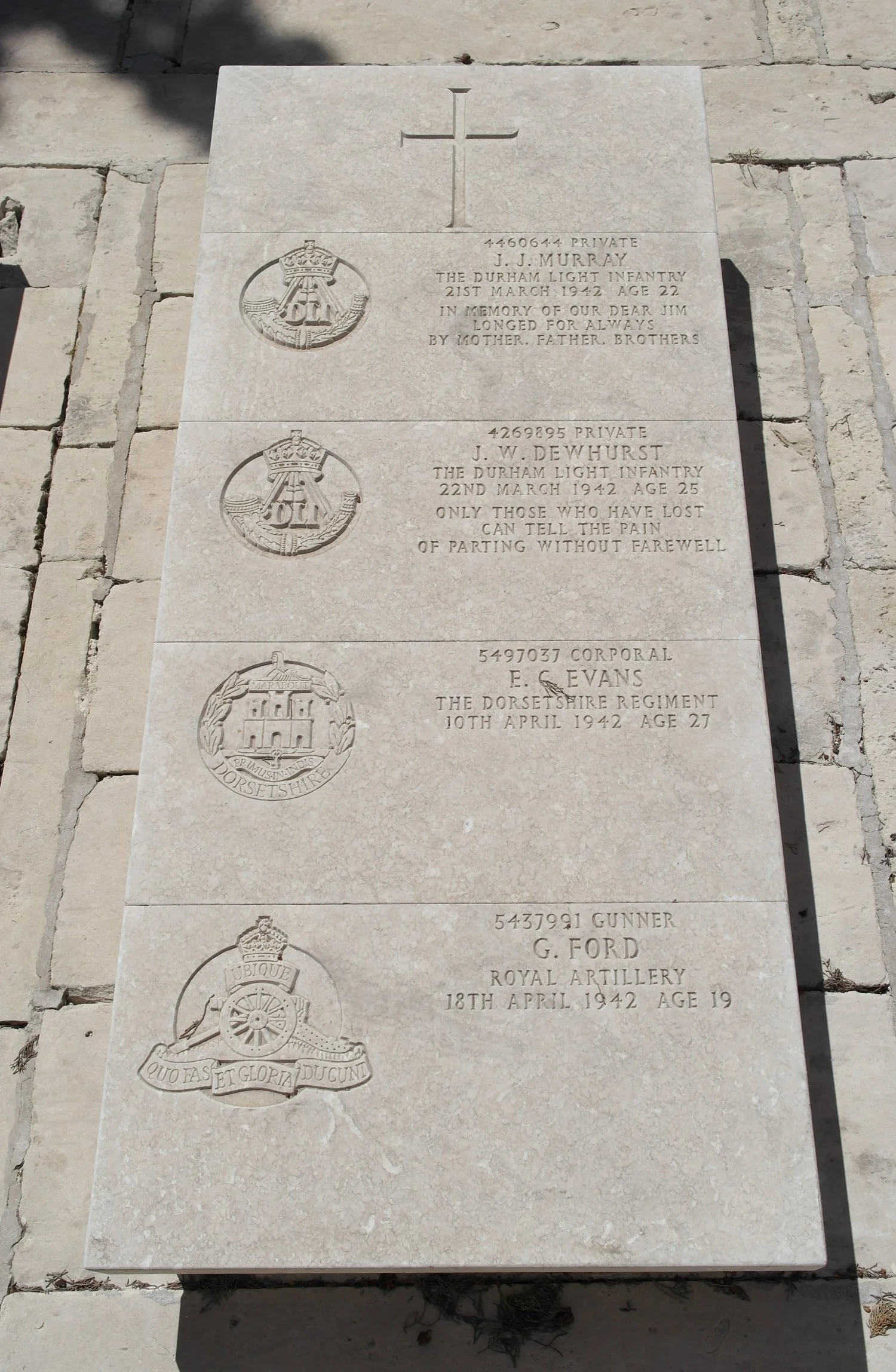 James Joseph MURRAY. John William DEWHURST.Edgar Charles EVANS. George FORD