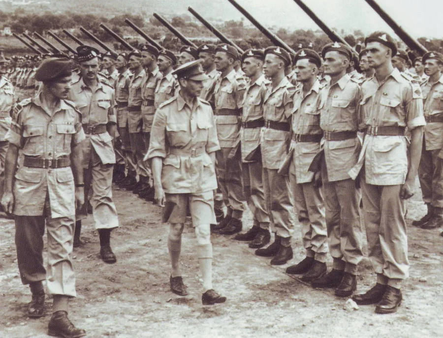 King George inspecting Royal Canadian Artillery