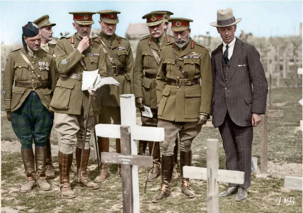 King George V at the largest CWGC cemetery in the world – Tyne Cot in 1922