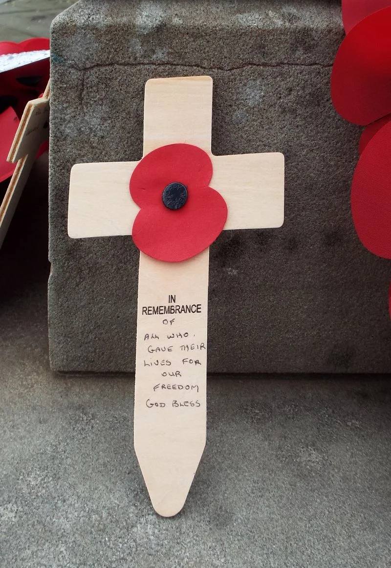 Poppy Cross Memorial, Bucknall War Memorial, Staffordshire.