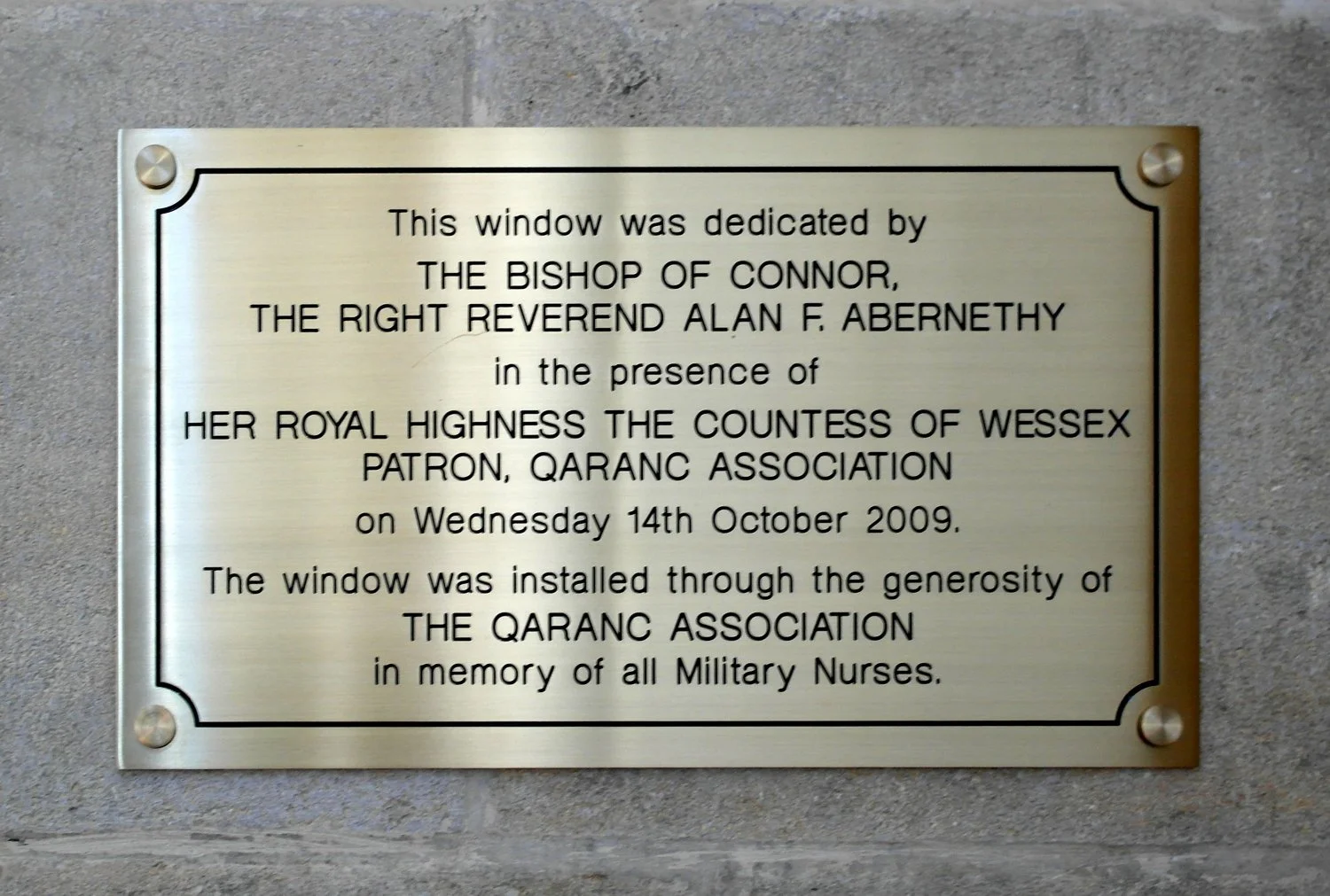 QARANC Dedication Plaque..