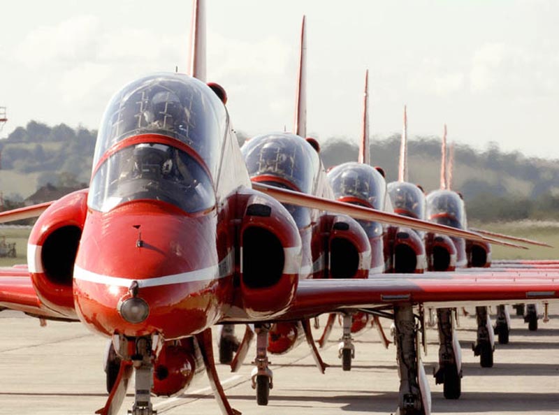 Red Arrows line up